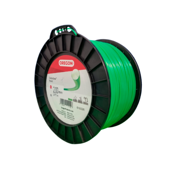 Nylon Bobina 2.0 mm 377 mts Verde Redondo OREGON - Imagen 1