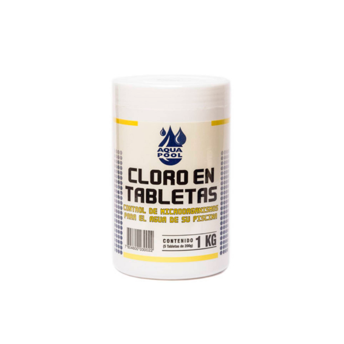 CLORO TABLETA 1 KG AQUAPOOL - Imagen 1