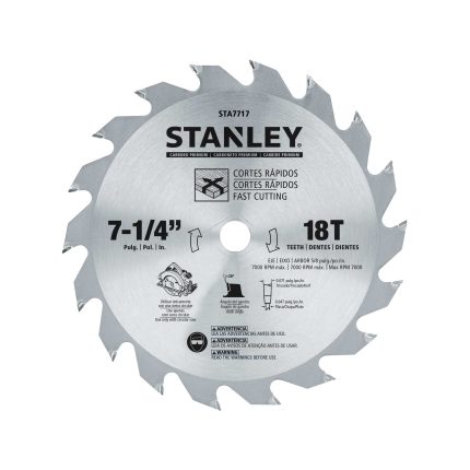 DISCO SIERRA 7-1/4" 18 dientes eje 5/8" STANLEY