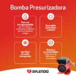 BOMBA RECIRCULADORA PRESURIZADORA 350W SPLENDID - Imagen 5