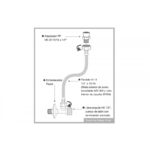 KIT LLAVE + FLEXIBLE INOX 35 CMS. HI HI 1/2" X 15/16 CON ADAPTADOR 1/2" HOFFENS - Imagen 2