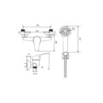 KIT MONOMANDO DUCHA ZAMAK ESTANDAR HOFFENS - Imagen 5